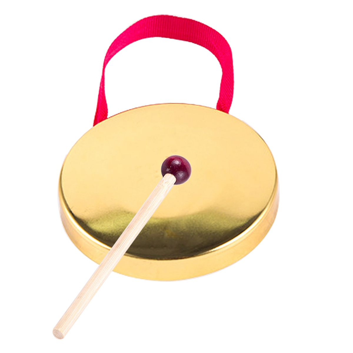 A71P 12cm Hand Gong Percussion Instrument with Round Play Hammer for School Festival