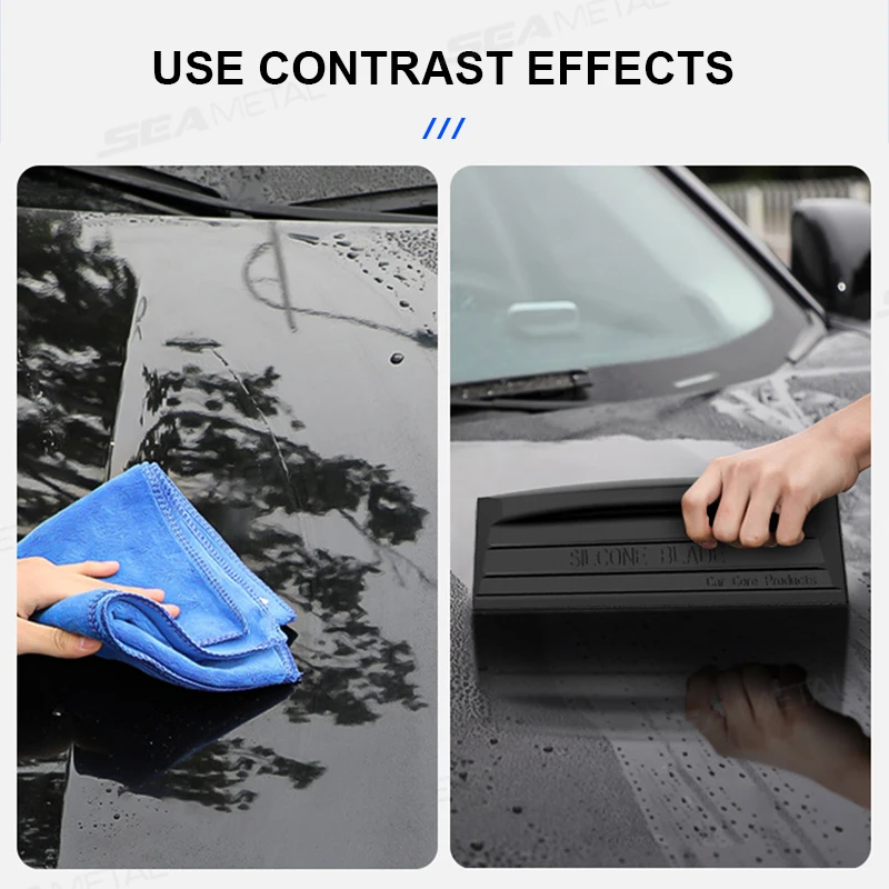 SEAMETAL Soft Silicone Handy Squeegee Car Wrap Tools Non-Scratch Car Window Wiper Drying Blade Clean Scraping Scraper Accessorie