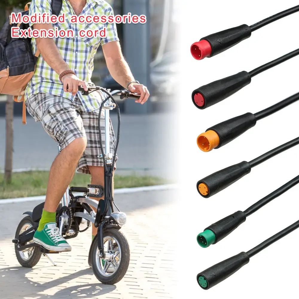 Bafang-電動自転車用防水ベースコネクタ,ディスプレイピン,黒ケーブルアクセサリー,2ピン,3ピン,4ピン,5ピン,6ピン