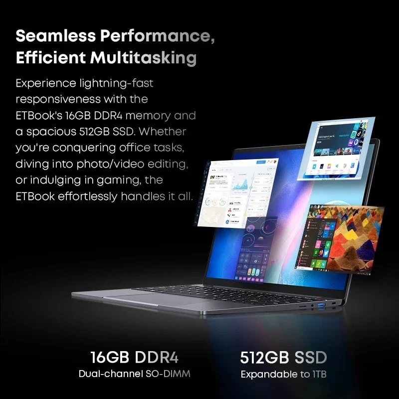 Acer Gadget e10 ETBook Gaming Laptop Intel Laptop Core i3-1220P 16GB RAM 512GB SSD Computer 14" 2K IPS WiFi6 Windows 11 laptops