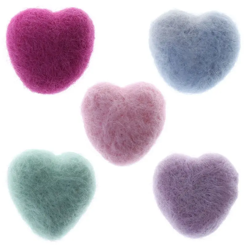 ทารกแรกเกิดขนสัตว์ Felt Heart Ice Cream Props เด็กเล็กเด็กถ่ายภาพ Handmade งานฝีมือ Felt การถ่ายภาพ Props อุปกรณ์เสริมน่ารัก