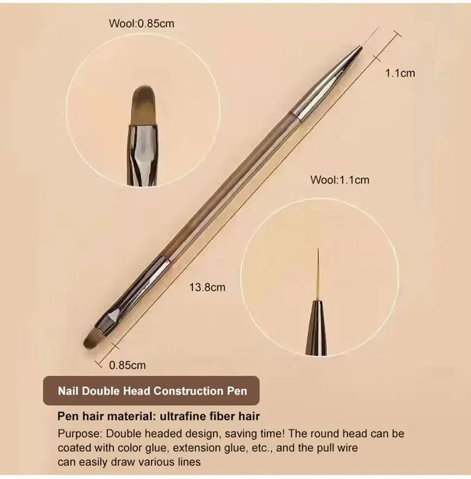 9 pezzi pennello per unghie fodera pittura fai da te penna manicure pennello da disegno acrilico per nail art design unghie punta display strumento di pittura