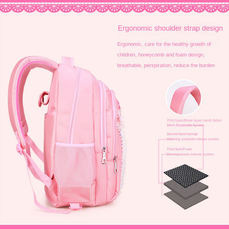 Children School backpack for Girls Cute Cat School Students Backpack For Kids Wheeled Backpack Bag Trolley School Bags On Wheels