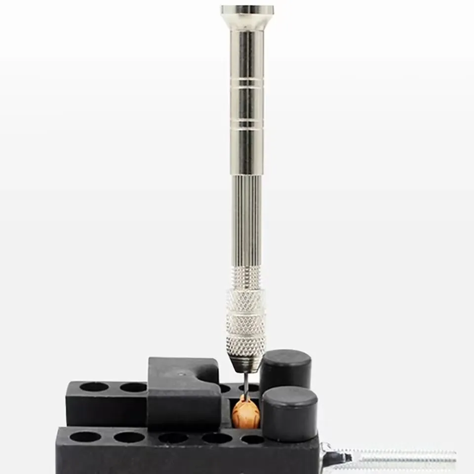 Mini perceuse à main 0.8-3.0mm, outils pour le travail du bois, outil rotatif de perçage, foret hélicoïdal manuel, broche d'horloger, outils de réparation de montre