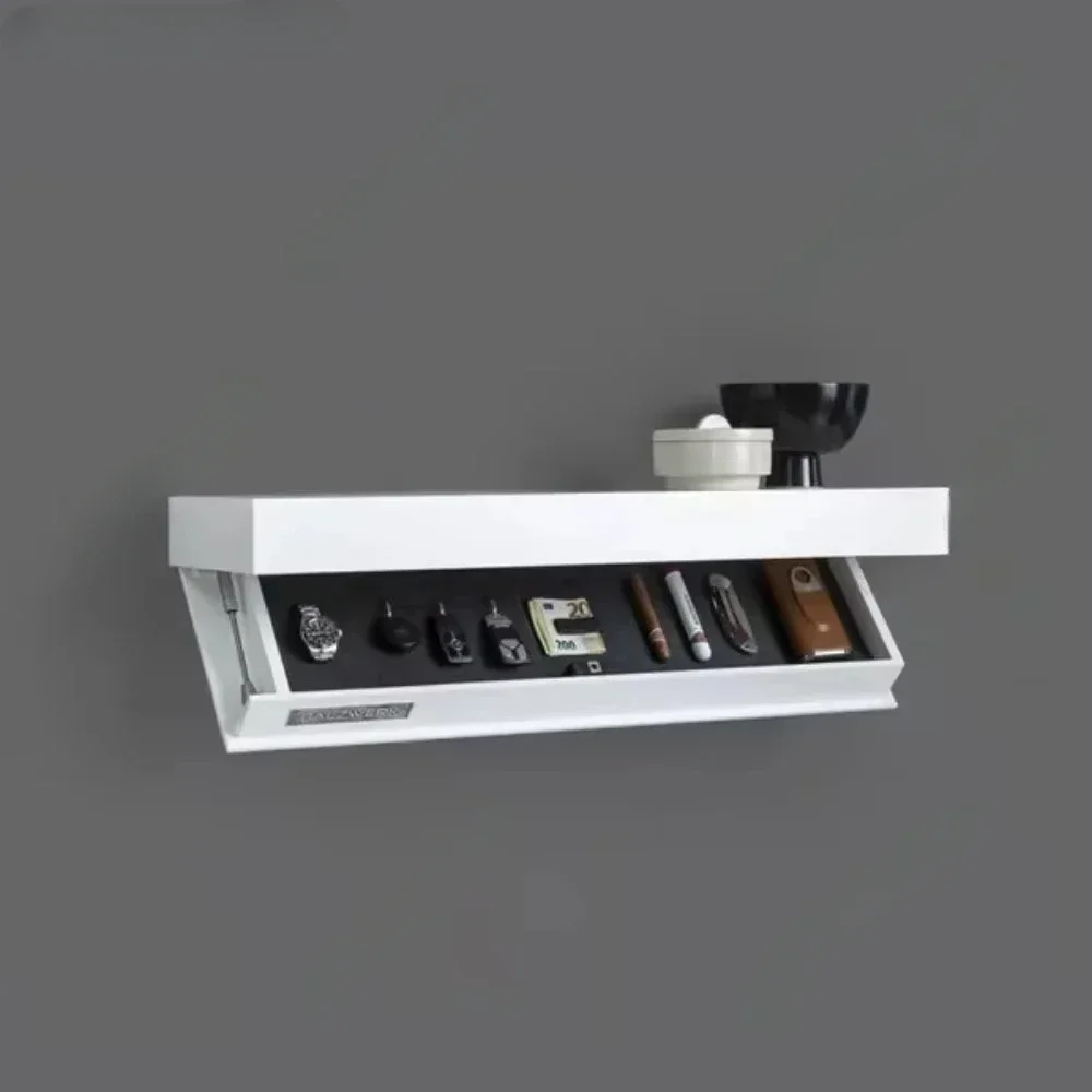 An der Wand montiertes Magicflap-Designer-Regal aus Holz, multifunktional, verdecktes schwebendes Regal, geheimes Fach, Wandregale, Heimdekoration