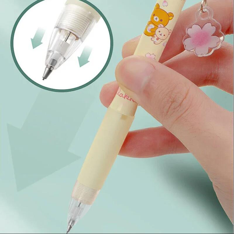 0.5/0.7mm ołówki automatyczne słodki miś 2B ołówki automatyczne Kawaii biurowe prezenty dla dzieci narzędzie do pisania szkolne długopisy biurowe