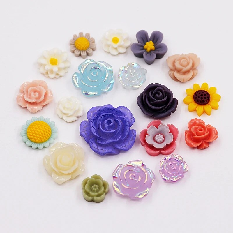 Molde de silicona con flores, funda de teléfono de resina con flores, cuerda para la cabeza, tarjeta para el pelo, accesorios de joyería, molde de silicona para pastel de Chocolate con flores