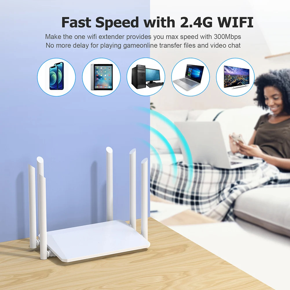 2.4g 5g banda dupla sem fio 1200mbps roteador wifi repetidor de alcance com 5*6dbi antenas de alto ganho maior cobertura extensor wi-fi