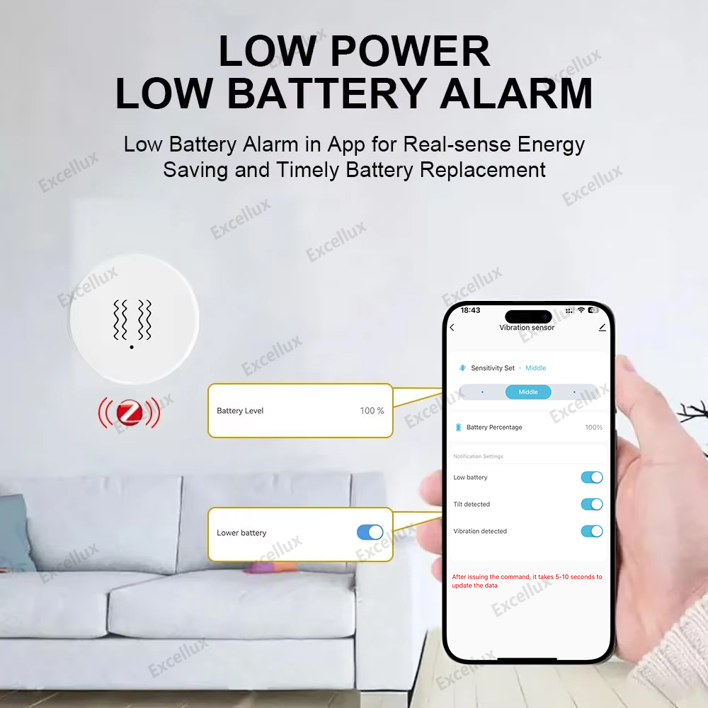 Sensor de vibración inteligente Tuya Zigbee, detección de protección de seguridad para el hogar, aplicación Smart Life, Monitor remoto en tiempo Real, notificación de alarma
