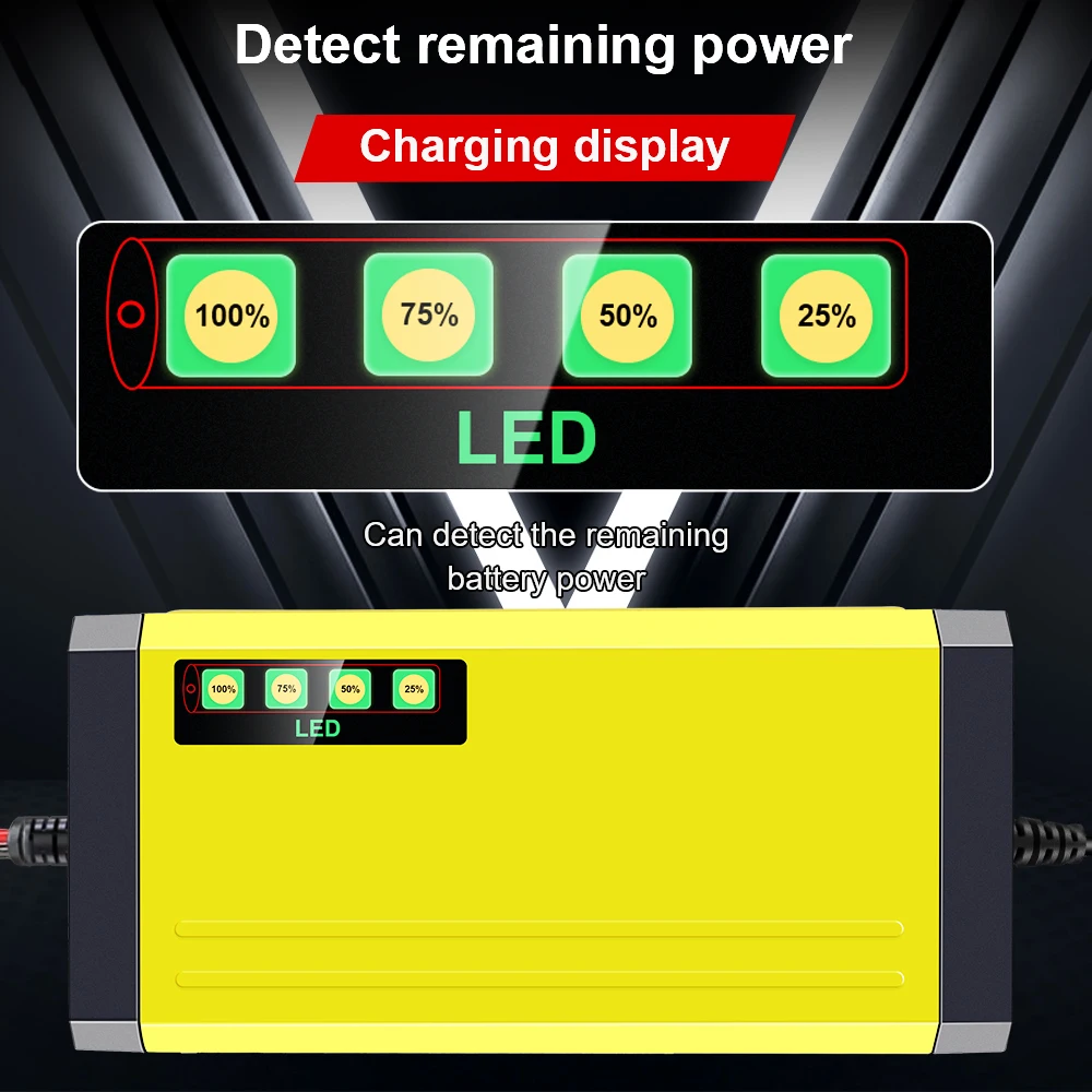 Auto-acculader 220V Power Puls Reparatielader Moto Truck-acculader 12V 2A Nat Droog Loodzuuraccu LED-display
