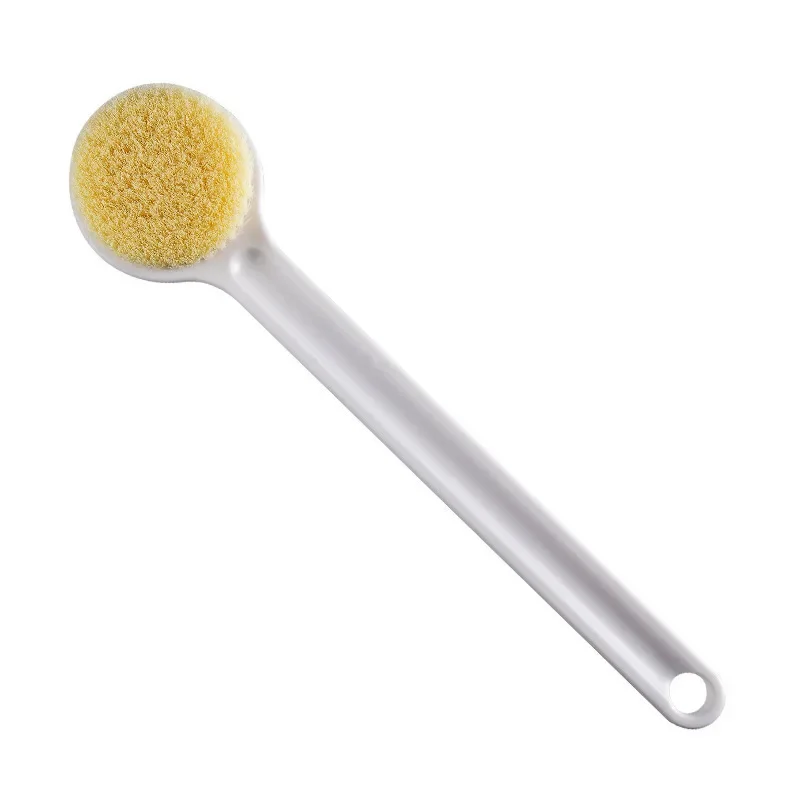 New Simple PP Long Handle Soft Nylon Bath Brush Easy Convenient Clean Back Body Exfoliating Massage Brush Bathroom Accessories