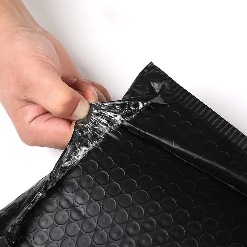 Auto Selo Acolchoado Bubble Mailers, Pacote de Envio Saco, Envelopes De Bolha Impermeável, Branco, Preto, Rosa, 18x23cm, Atacado, 10-50Pcs