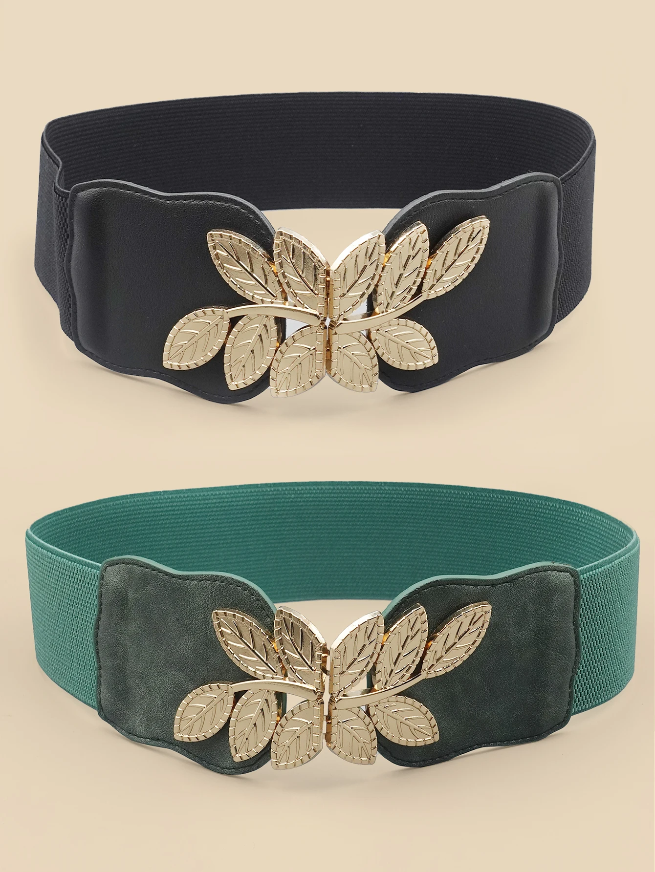 High Elastic Elastic Ladies Belt Bohemian Elastic Pu Belt Women's Elastic Tight Waist Belt Jeans Dress Elastic Wide Belt