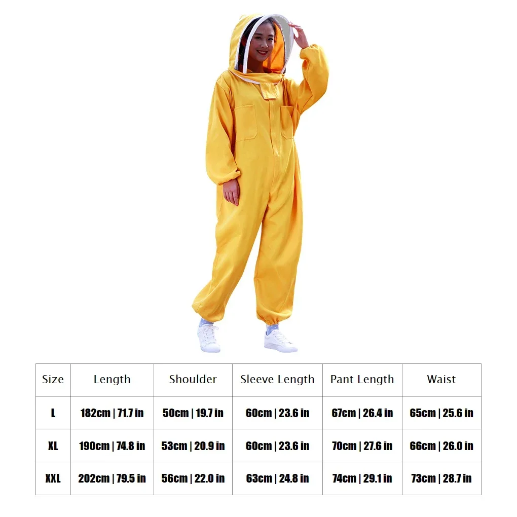 Bee Protective Clothing Beekeeping Anti-bee Clothing One-piece Cotton Women’s Thickened Bee Protective Gear Detachable Hat