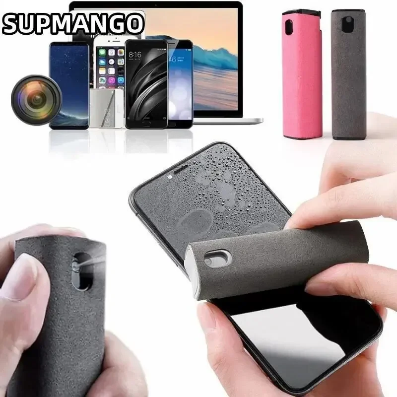 2w1 mikrofibra do czyszczenia ekranu zestaw butelek z rozpylaczem telefon komórkowy Ipad komputer ściereczka z mikrofibry wytrzyj Iphone chusteczki do czyszczenia okularów