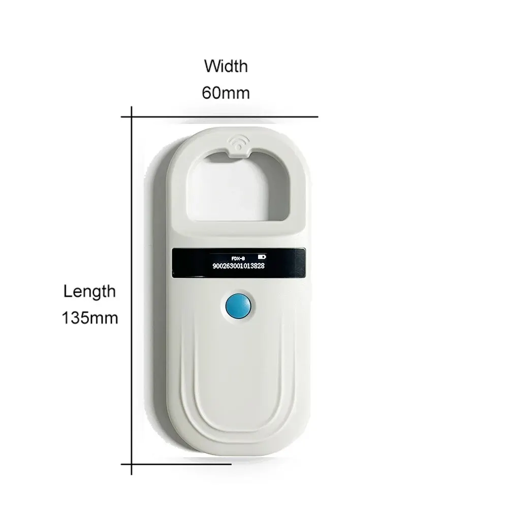 Bluetooth iso11784/5 fdx-b leitor de identificação de animais de estimação chip transponder usb rfid scanner de microchip portátil para cães, gatos, cavalos