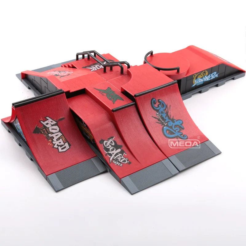 Professionelle Finger Skateboard DIY Skate Park Rampe Teile Tech Deck Szene Veranstaltungsort Kombination Sets Neuheit Spielzeug Geschenk für Kinder Kind