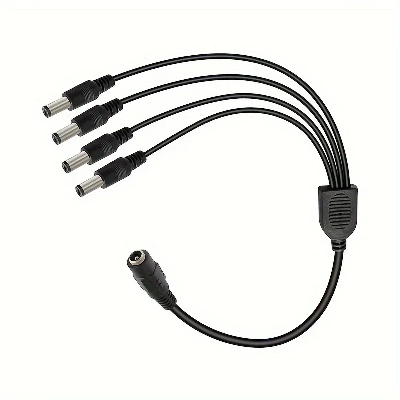 Câble séparateur d'alimentation cc 1 femelle à 2/4/8 mâle, adaptateur en forme de Y avec sortie 12V, connecteur 5.5mm x 2.1mm pour appareils photo
