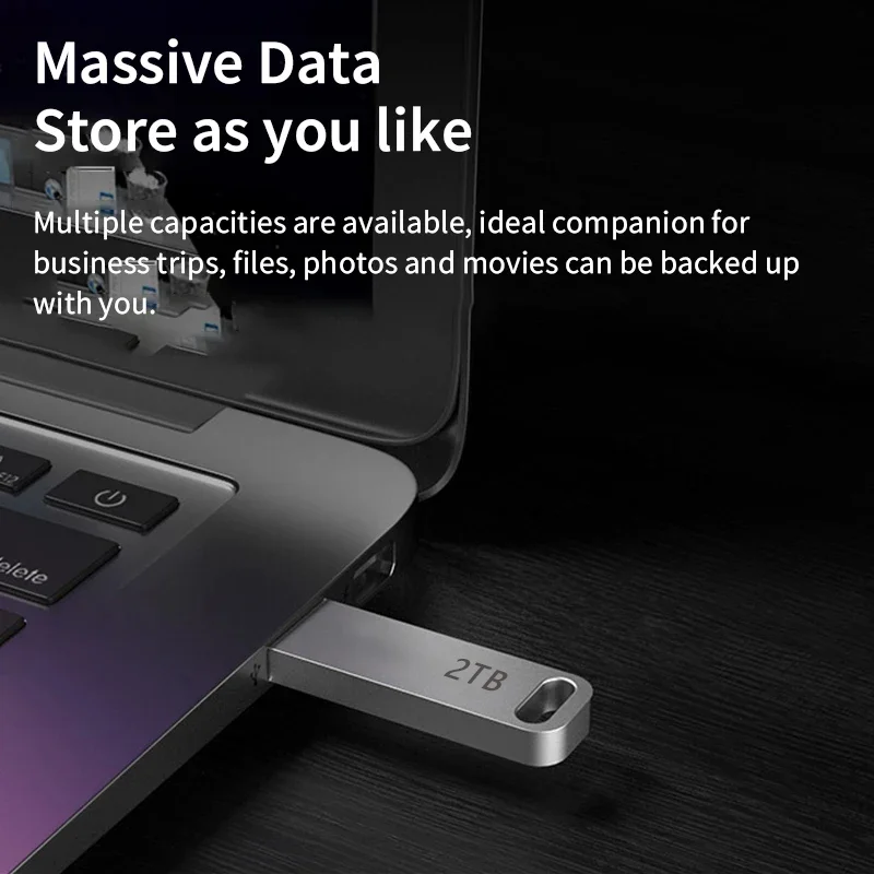 Новый USB 3.2 2 ТБ флэш-накопитель Высокоскоростной металлический U-диск TypeC Memory Stick Водонепроницаемый SSD-накопитель ПК Телефон Передача данных Портативный