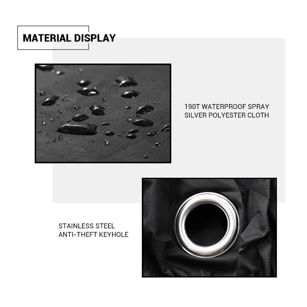 Cubierta impermeable para motocicleta, cubierta a prueba de polvo, protección UV 190T, varios colores, todas las estaciones