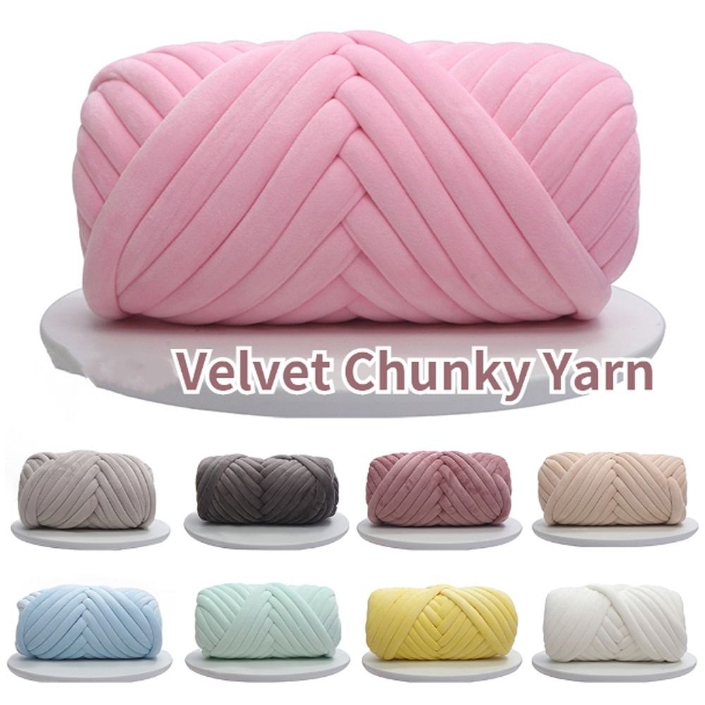 250/500 g samtdickes, super sperriges, klobiges Garn, handgestrickter, gewebter Faden, Korbdecke, Teppiche, Riesengarn, DIY handgestrickte Decke
