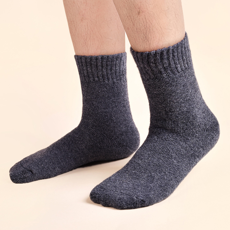 6 Đôi Tất Len Mùa Đông Vớ Nam Đôi Tất Cao Cổ Siêu Dày Hơn Chắc Chắn Tất Merino Sang Trọng Nữ Chống Lạnh tuyết Terry Tất