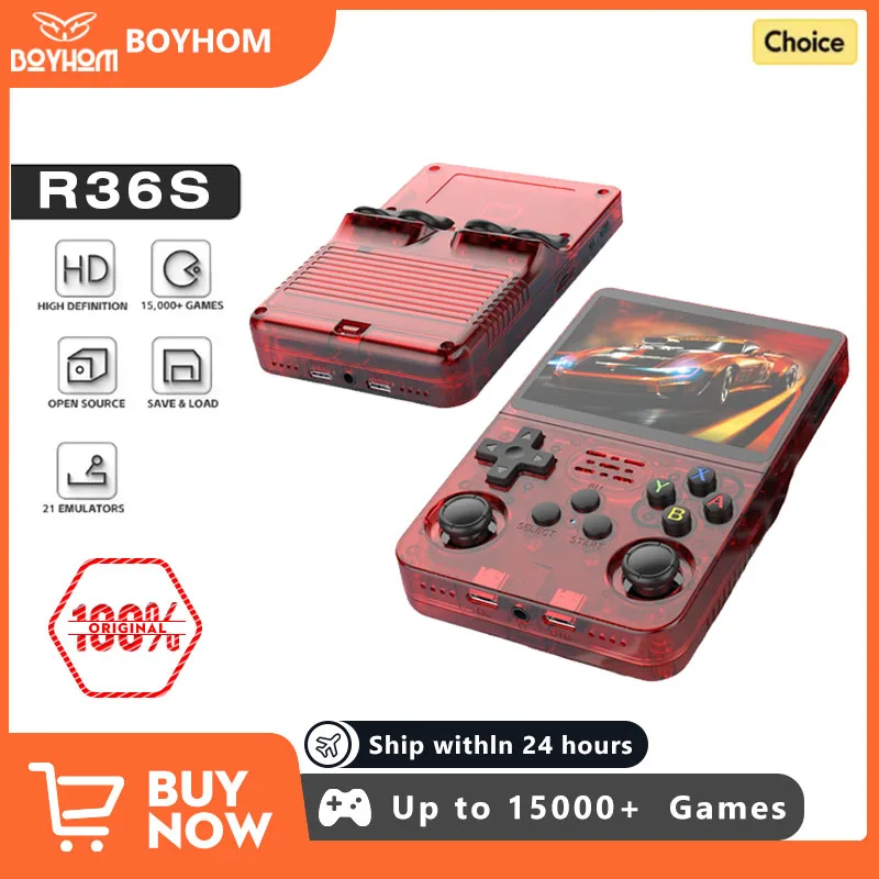 Max 256G Retro Handheld Spielkonsole Linux System 3,5 Zoll IPS Bildschirm Tragbare Tasche Video Player 2Joystick 64G 128G Spiele R36S