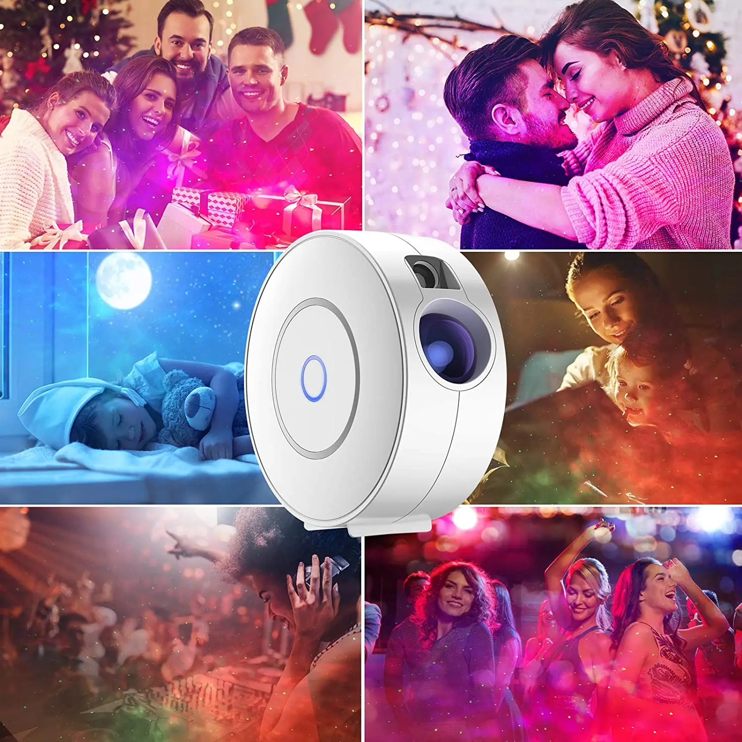Tuya WiFi inteligente Aurora galaxia estrella proyector luz nocturna Alexa Control de voz aplicación Control estrella proyector luz LED niños bebé regalo