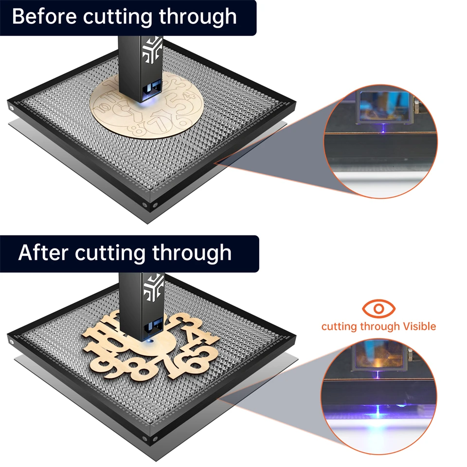 ACMER laser honeycomb panel table CO2 diode laser engraving and cutting machine cnc honeycomb panel bed cleaning cutting table