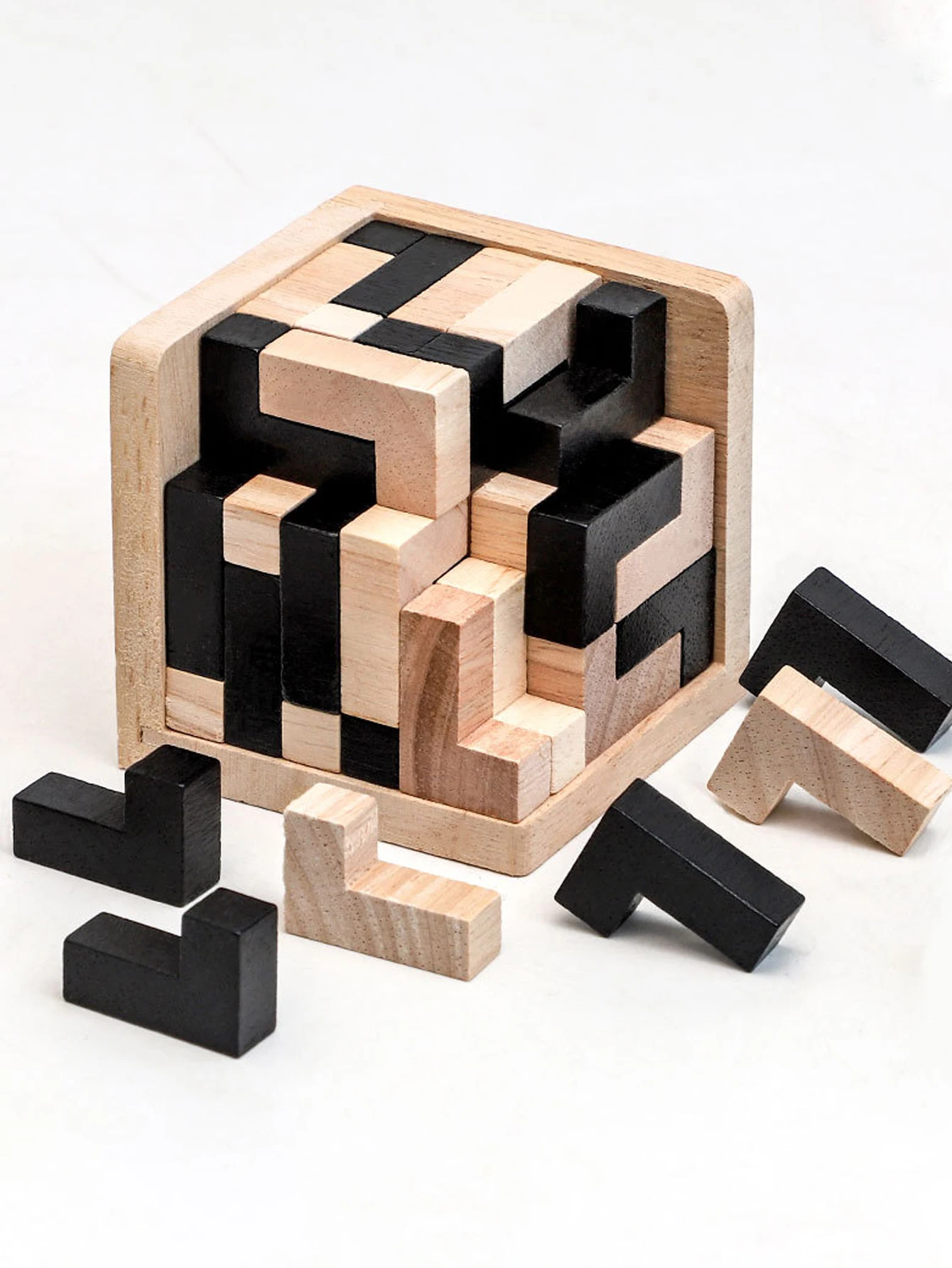 3D ปริศนาไม้ IQ ของเล่น 54 ชิ้น L/ 54 ชิ้น TH รูปร่าง Cube ของเล่นเพื่อการศึกษาสําหรับผู้ที่ชื่นชอบปริศนา, เกมทางปัญญา