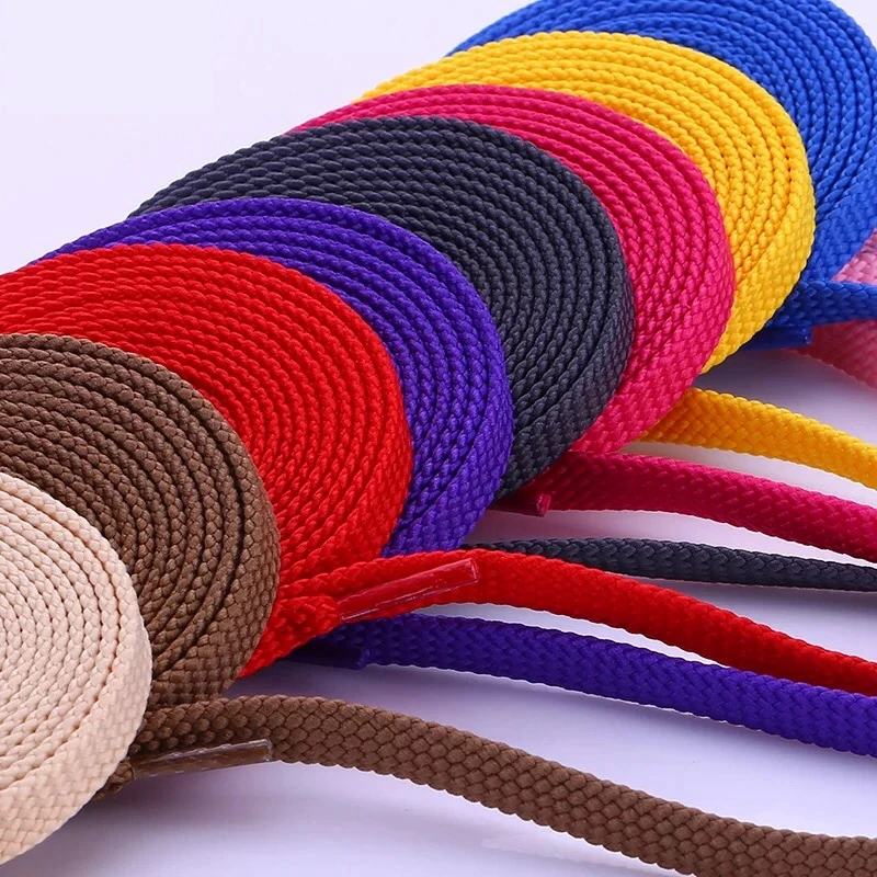 Cordones de zapatos planos clásicos trenzados color sólido calzado unisex, cordón de zapatos, zapatillas, deportivas, calzado de deporte, para hombre y mujer, 26 colores, 1 par