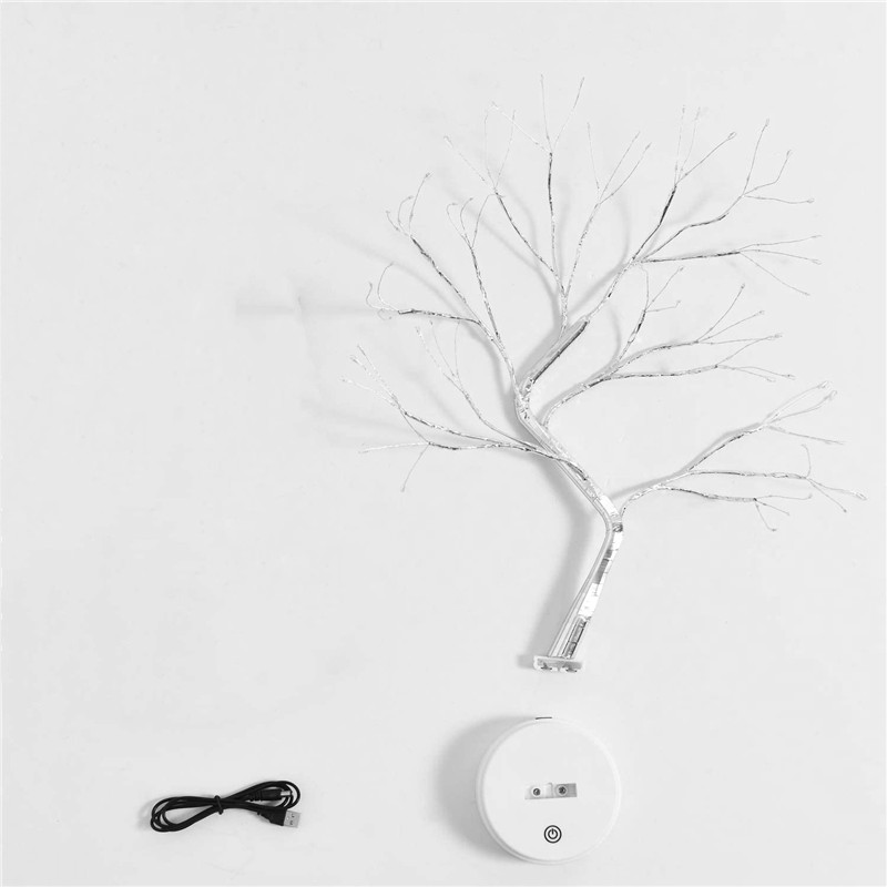 Lampka nocna LED Mini choinka drut miedziany lampa Garland dla dzieci dekoracja do domu do sypialni baśniowe dekoracje światło oświetlenie świąteczne