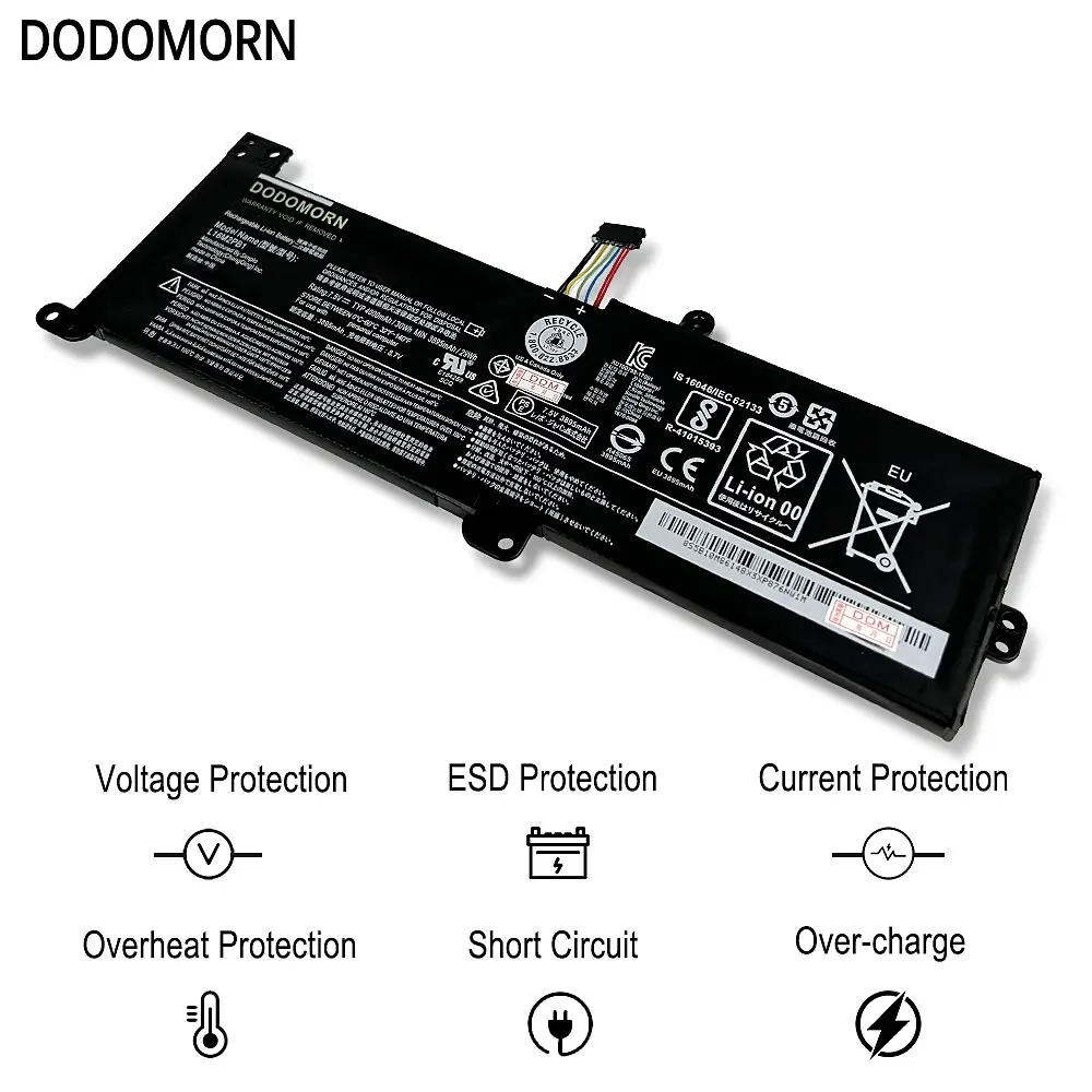DODOMORN L16M2PB1 Laptop Battery For Lenovo Ideapad 320 s145 520 130 V320 V1 L17L2PF1 L17M2PB7 L16S2PB2 L16M2PB3 L16C2PB1