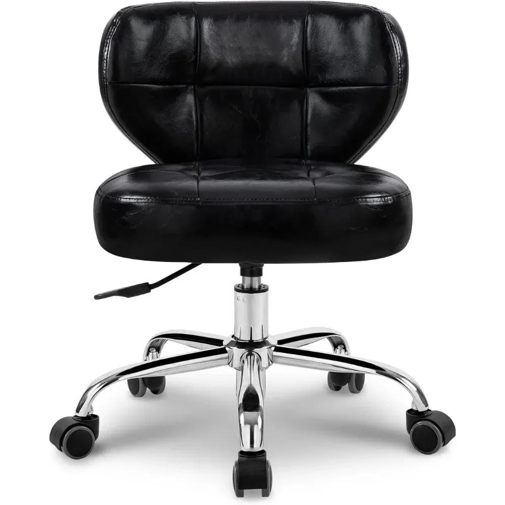 Tamborete de pedicure para tecnologia de unhas, banco hidráulico de spa para salão de beleza, suporte traseiro, cadeira giratória ajustável em altura curta