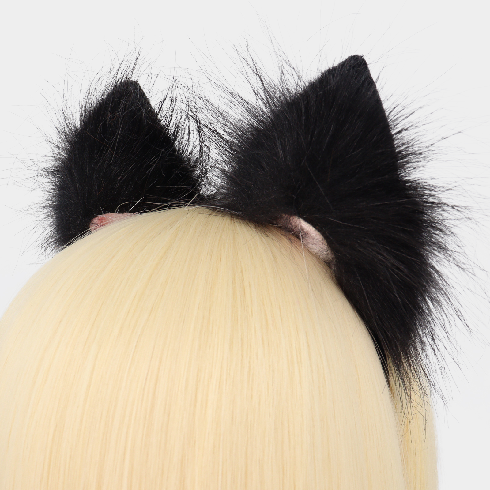Diadema con orejas de animales de piel sintética hecha a mano, aro para el pelo con orejas de gato peludo y zorro, accesorio para disfraz para mascarada de Cosplay