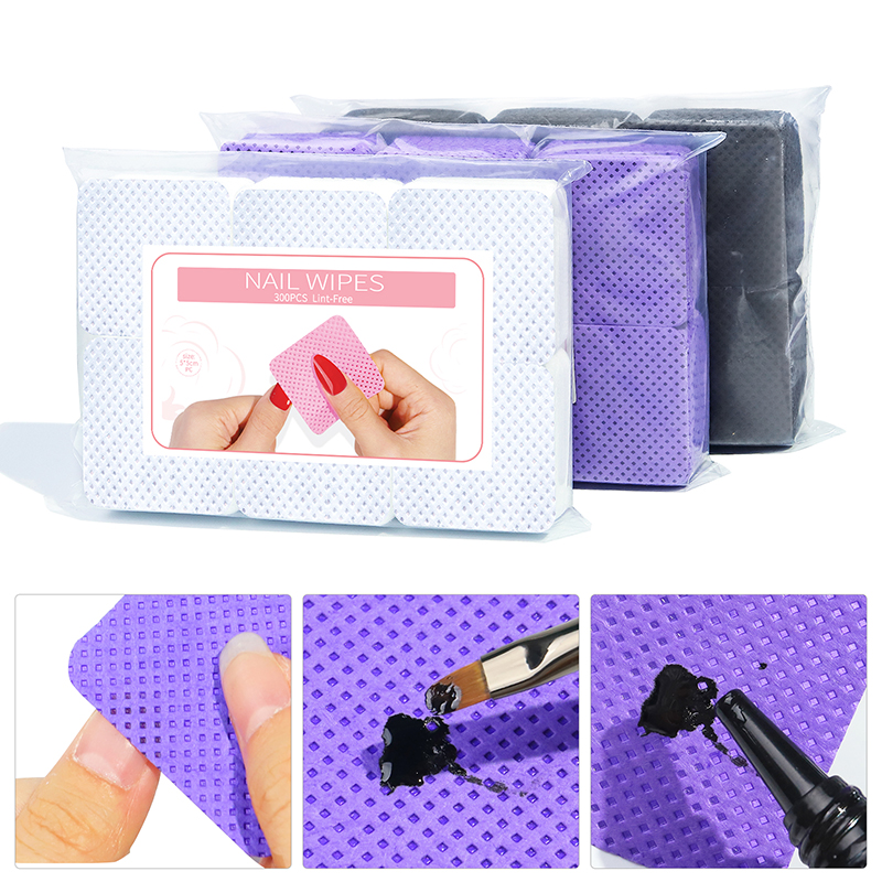 Lint-freeNail Polish 리무버 젤 네일 물티슈 네일 코튼 패드 매니큐어 페디큐어 메이크업 젤 네일 아트 청소 도구