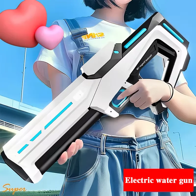Pistole ad acqua elettriche per adulti Potente schizzo Aspirazione automatica dell'acqua Blasters Estate Giocattolo da spiaggia all'aperto per regali per bambini