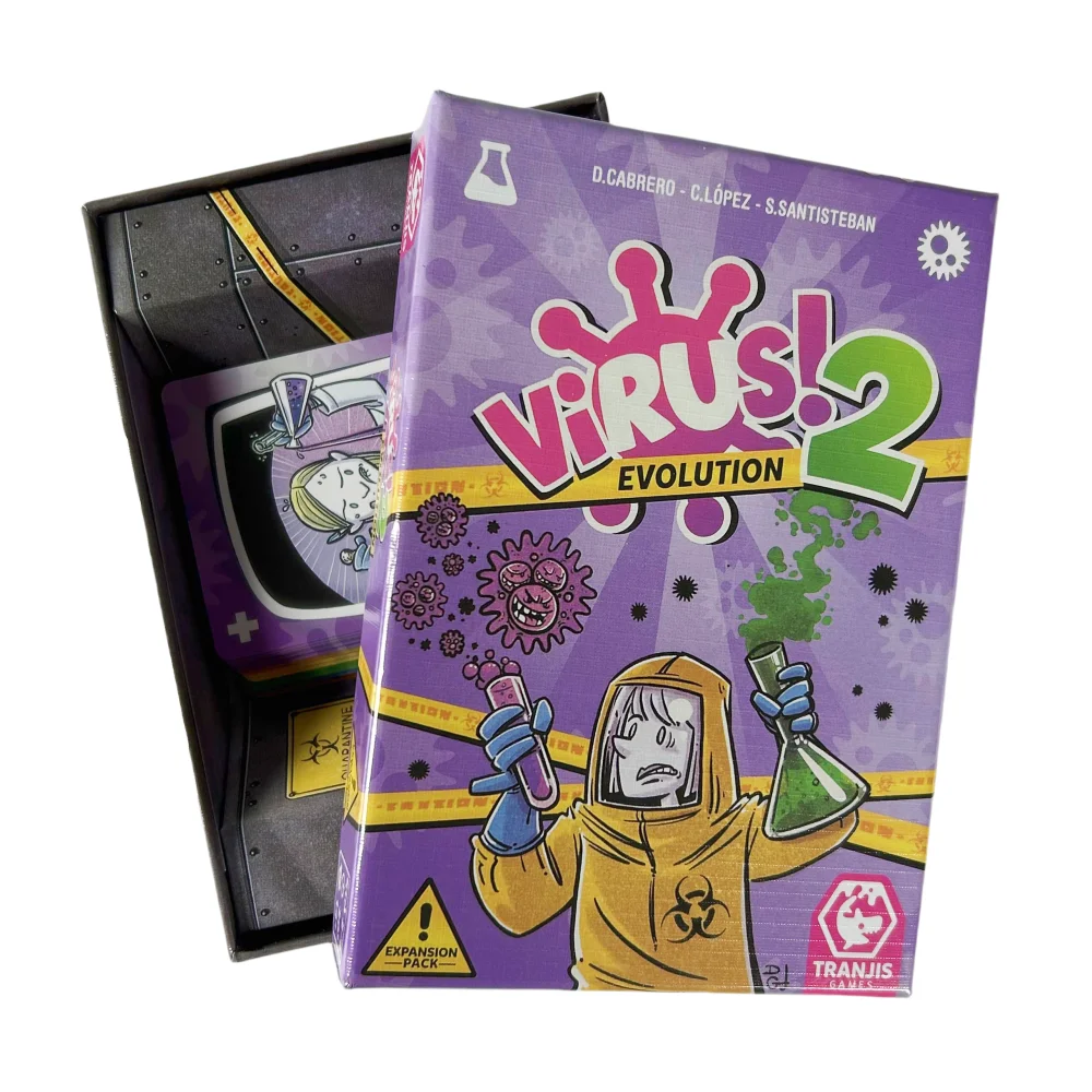 1 doos Virusspelkaarten Fun Virus 1/2/3 Bordspel Dek Spaans Engels Franse editieversie voor feestspeelkaarten