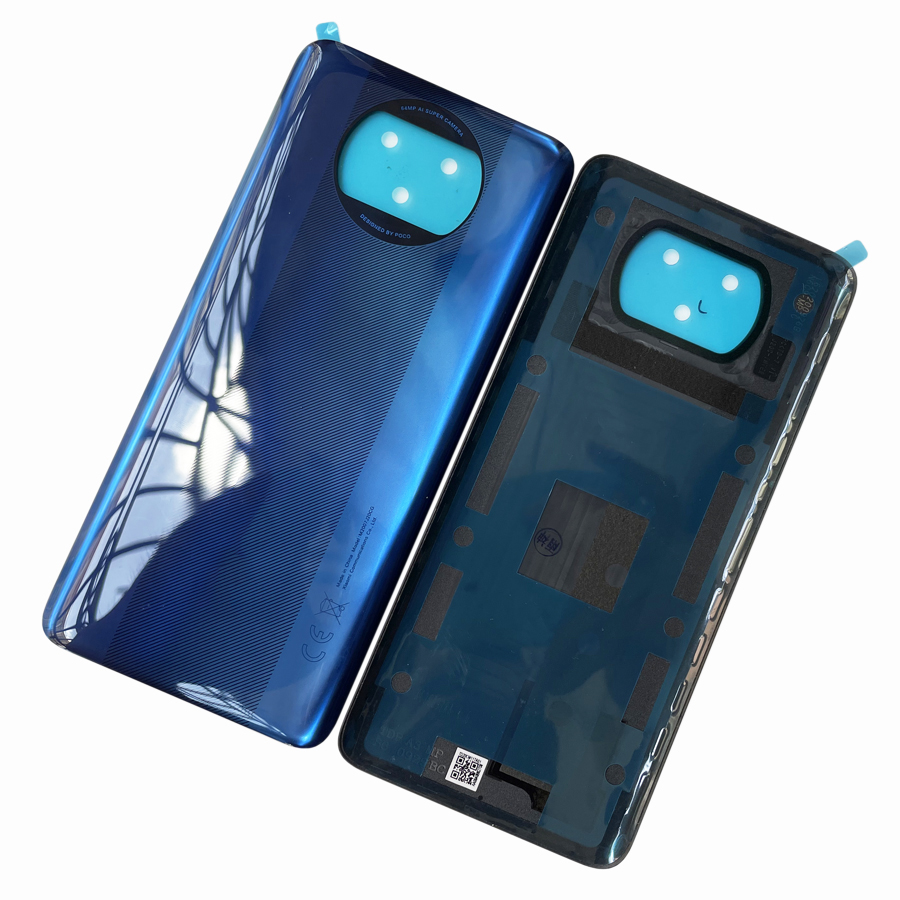 A +++ ฝาครอบด้านหลังสําหรับ Xiaomi POCO X3 / X3 NFC / Mi POCO X3 Pro ฝาหลังแบตเตอรี่ด้านหลังฝาครอบด้านหลังพร้อมกาว