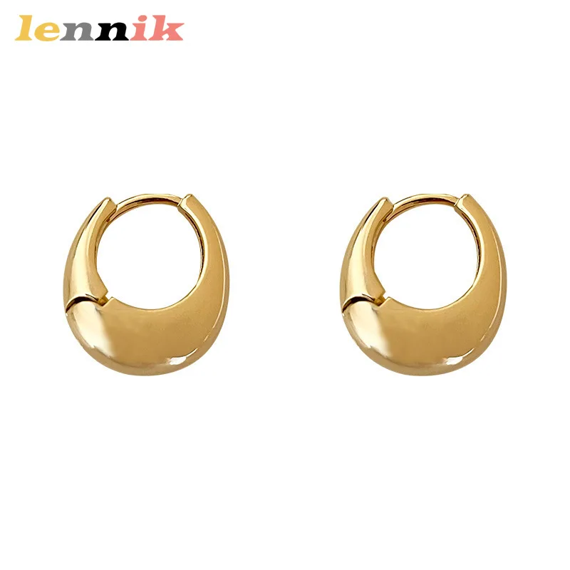 LENNIKOval Orecchini eleganti, design in metallo 3D da donna, adatti per abiti da lavoro/casual, lusinghiero su tutti i volti, scelta regalo perfetta