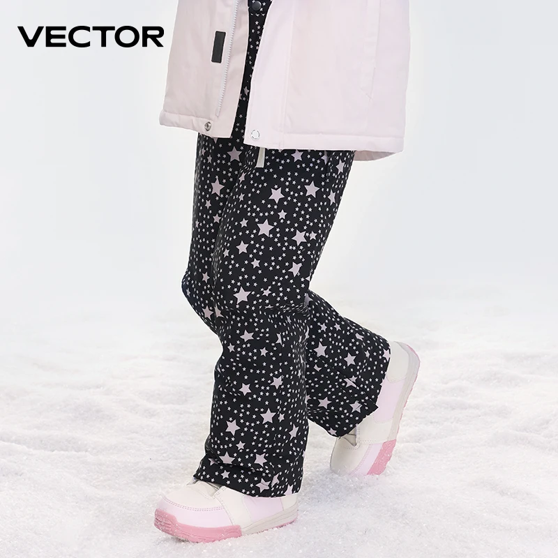 Лыжные штаны VECTOR для мальчиков и девочек, детские уличные высококачественные ветрозащитные, водонепроницаемые и теплые зимние зимние лыжные штаны для сноуборда, брендовые
