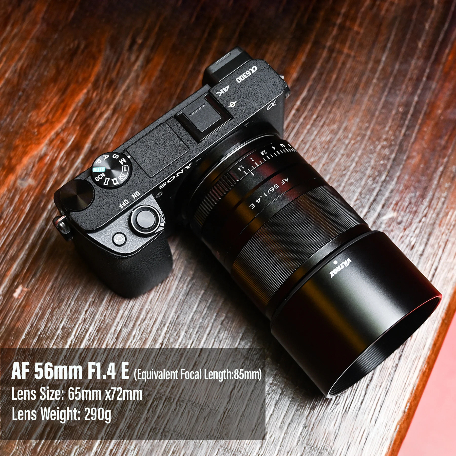 Viltrox lente de gran apertura para cámara Sony E mount, APS-C de lente de enfoque automático, 56mm, F1.4, STM, A7R, A7IV, A9II, A6600