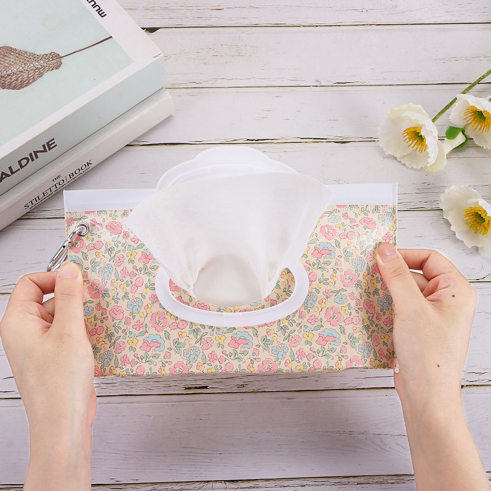 Bolsa de toallitas húmedas EVA para bebé, funda portátil con hebilla, tapa abatible, correa a presión, reutilizable, caja de pañuelos rellenable