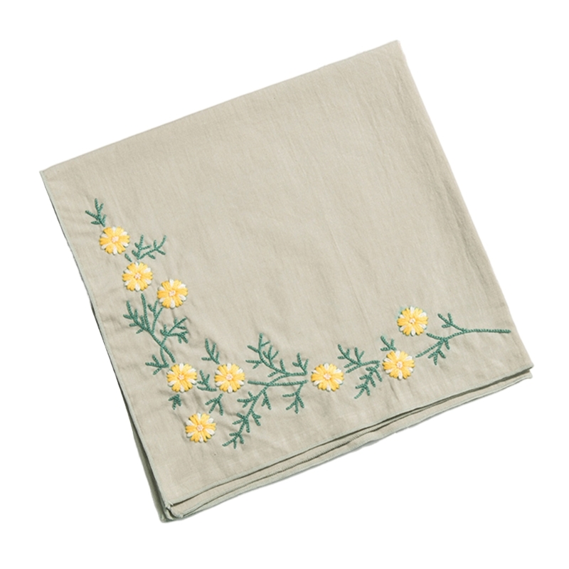 Mouchoir broderie florale, artisanat couture, Hankies DXAA