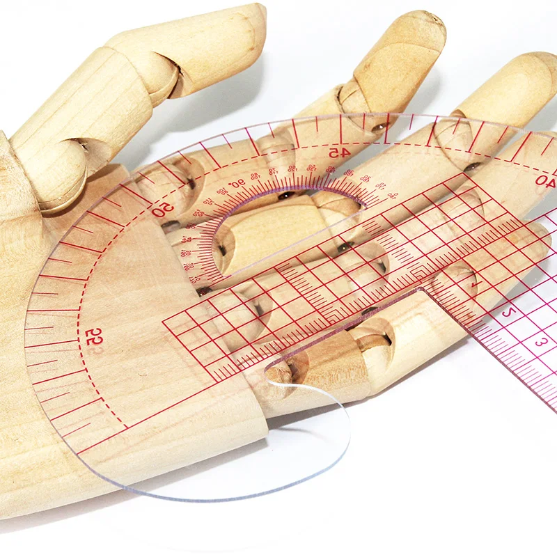 Curva de 58 cm y regla de clasificación multifuncional recta de 40 cm, escala incorporada para diseño de sisa, escote y costura