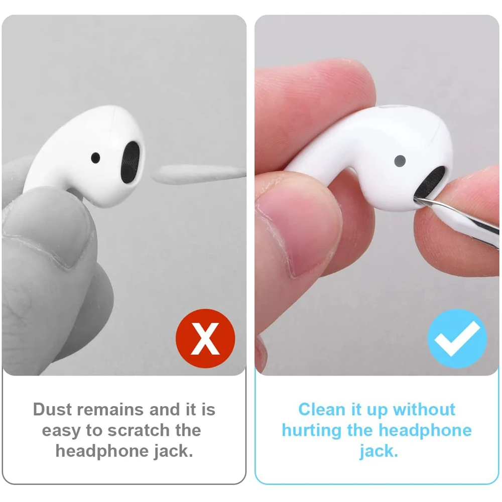 Bluetooth Dụng Cụ Vệ Sinh Cho Airpods Pro 3 2 1 Bền Tai Nghe Nhét Tai Ốp Lưng Bụi Bộ Vệ Sinh Bàn Chải Bút Dành Cho Xiaomi airdots 3Pro