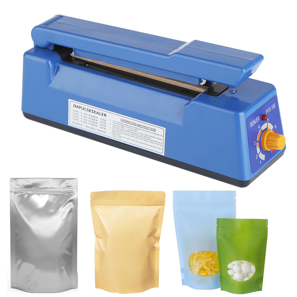 100/200 millimetri Manuale Macchina di Tenuta di Calore Impulso Domestico Sigillatura Sotto Vuoto Cibo Carne Sigillatrice Sacchetti di Plastica Per La Cucina di Casa di Stoccaggio