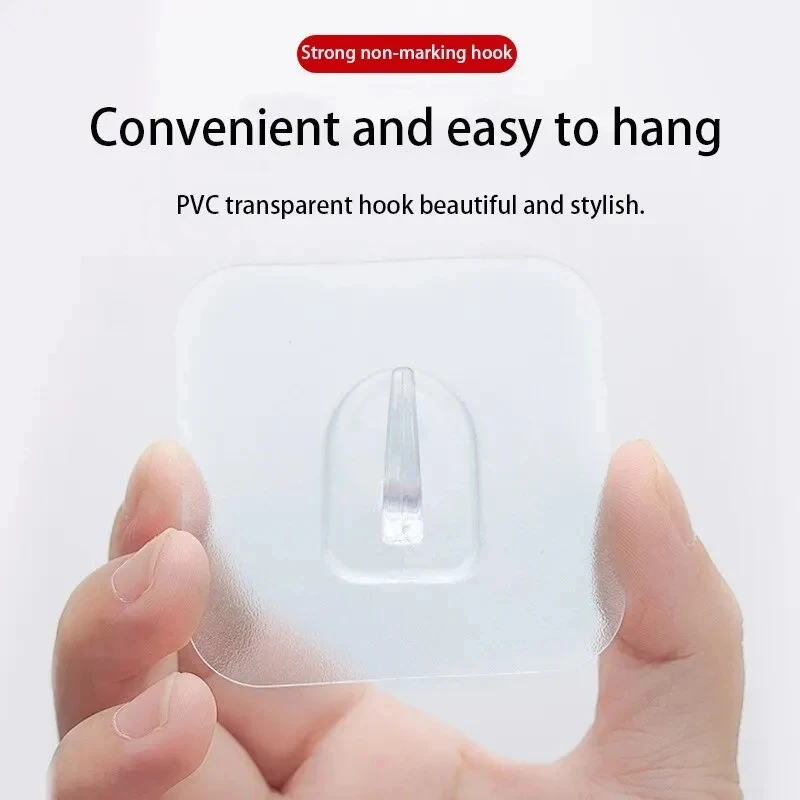 30PCS Hooks ผนังโปร่งใส Strong Self กาวผ้าเช็ดตัวประตูแขวนผนังแขวนห้องครัวอุปกรณ์ห้องน้ํา Hooks