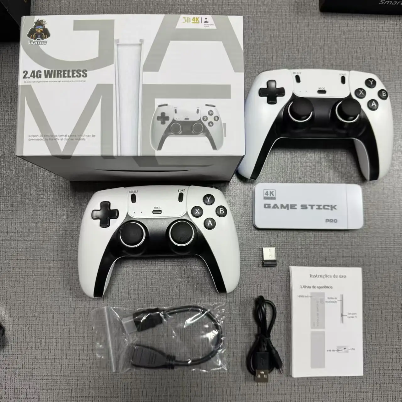 4K TV Game Stick M15 Video Game Console Built-in 40000+/50000 Games 128G Handheld Game Player Wireless Controller Retro Gamepad