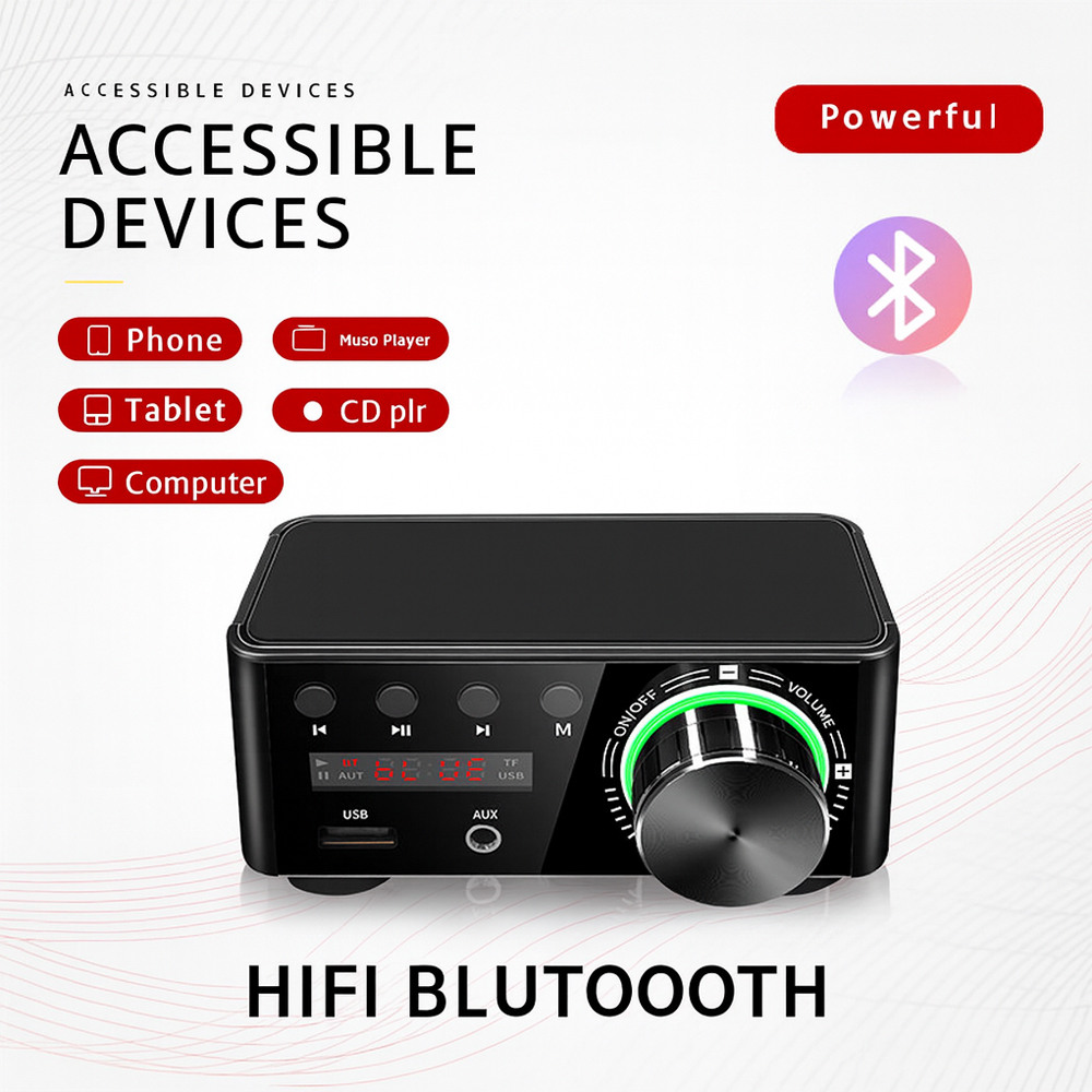 TPA3116 Bluetooth Versterker Board 50W×2 HiFi Digitale Audio Amp 5.0 Ondersteuning USB TF AUX RCA 12V-24V-Geen Power Adapter